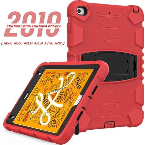 Tablet Case for ipad 7.9" Mini 5/4 fashion ShockProof full body cover stand tablet cover Three Layer Hybrid Hard Plastic case