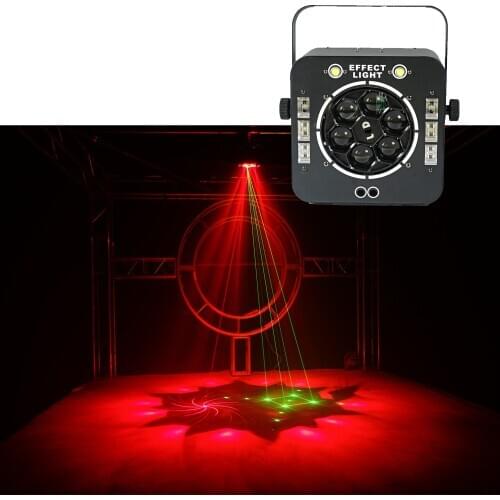 Four-in-one effect light Rgb voice control projection lamp stage lights party disco lights party Christmas stage lights