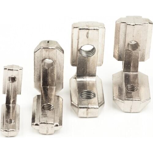 Zinc Alloy T Slot L Bracket Interior L Corner Joint Angle Bracket For European Aluminum Profile EU 20 30 40 45 Series