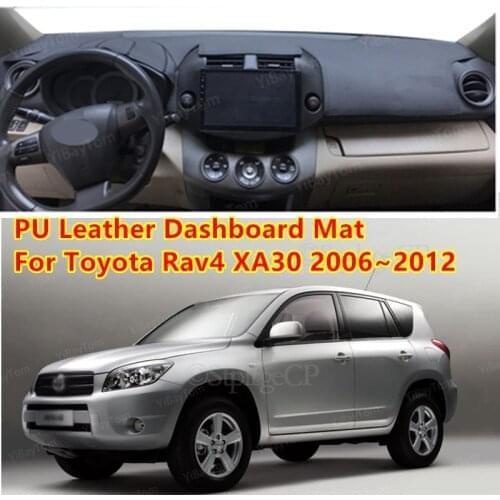 For Toyota Rav4 XA30 2006~2012 RAV 4 30 PU Leather Anti-Slip Mat Sunshade Dashmat Protect Carpet Dashboard Cover Pad Accessories