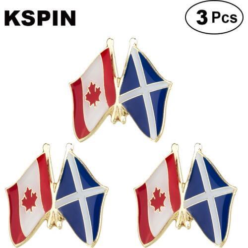 Canada & SCOTLAND Frendship Lapel Pin Brooches Pins Flag badge Brooch Badges