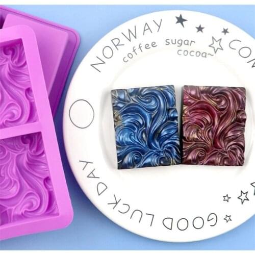 DIY aromatherapy plaster mold silicone handmade soap mold 4-cavity wavy flower essential oil soap mold Cake mold