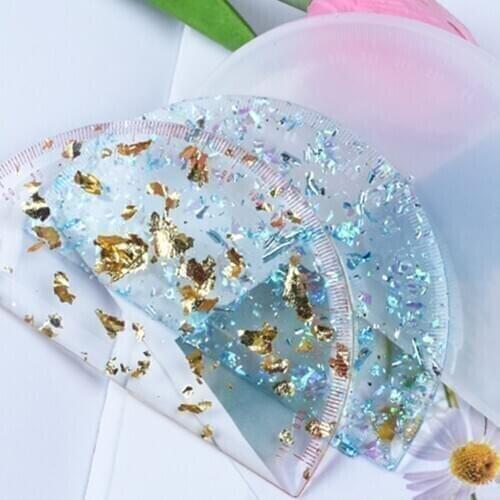 Silicone Rule Mold Rectangle Triangle Scale Rule Mould DIY Mould Epoxy Resin Stationary Rule DIY Craft Silicone Transparent Mold