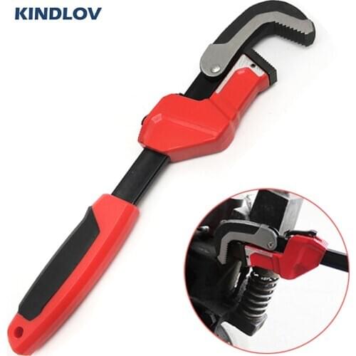 KINDLOV Ratchet Wrench 12 Inch Adjustable Spanner Unniversal Pipe Plumbing Wrench Screw Nut Key For Plumber Repair Hand Tools
