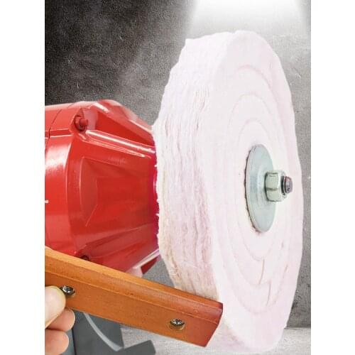 8-inch T-shaped White Cotton Cloth Polishing Wheel Flannel Mirror Flannel Wheel Mirror Polished Buffing 70-layer Polishing Wheel