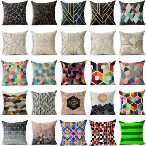 Colorful Dot Geometry Bohemian Cotton Linen Pillowcase Sofa Waist Cushion Cover Home Decor