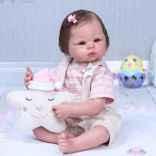 52cm Boutique Silicone Newborn Baby Doll Like Real bebe reborn Soft newborn babies dolls toys Kids Birthday Gift