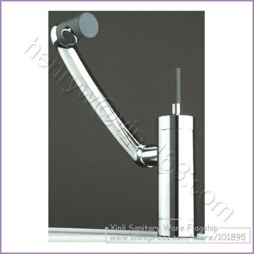 L15135 - Luxury Deck Mounted Chrome Color 360 Degree Turn Spout Hot & Cold Water Basin Faucet