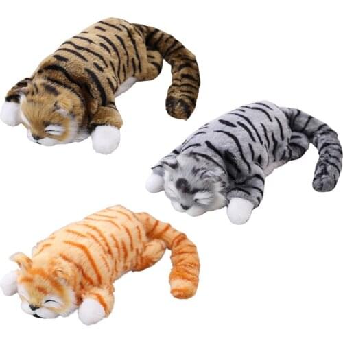 Stuffed Plush Cat with Sound Tumbling Simulation Animal Doll Toy Children Birthday Gift Home Decoration