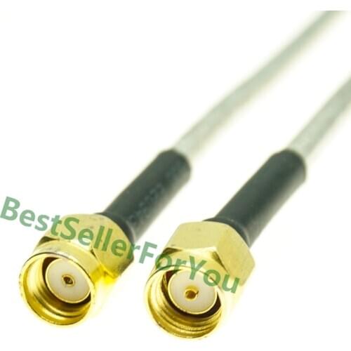 New RPSMA Connector Male To RP SMA Connector Male Plug Straight RF Coax Pigtail Semi-rigid Cable RG402 Jumper