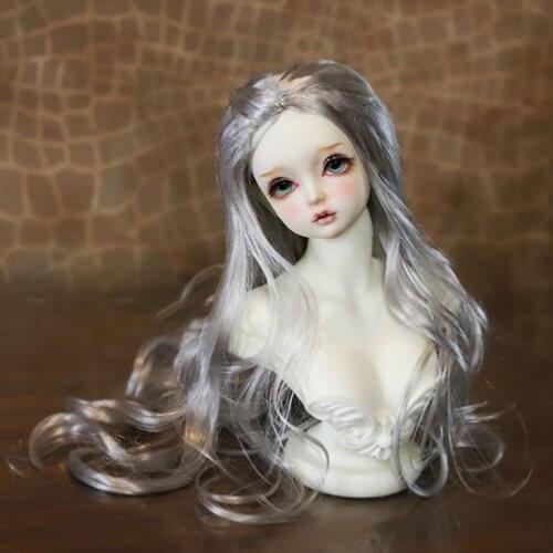 BJD Doll Wig for 1-31-4 uncle silver gray long hair doll accessories