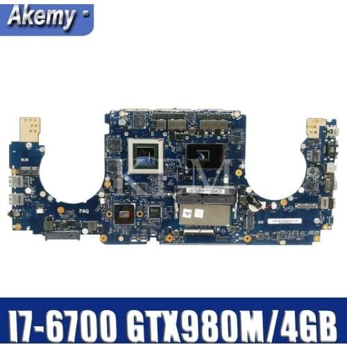ROG GL502VY MB._0M I7-6700HQ CPU GTX980M laptop motherboard For Asus GL502V GL502 GL502VY mainboard GL502VY Motherboard REV2.2