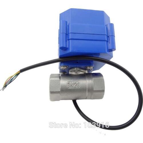 10 units 110V DN20 (NPT) (reduce port) motorized ball valve, stainless steel, 2 way, electrical valve
