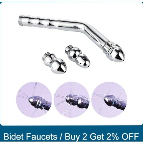 Stainless Steel Bidet Faucets Enema Shower Head Anal Douche Cleaner Bathroom Toilet Bidet Plugs Home Washing