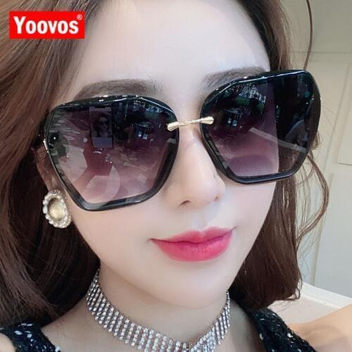 Yoovos 2021 Oversized Sunglasses Women Retro Luxury Women Sunglasses New Fashion Metal Brand Designer Oculos De Sol Feminino