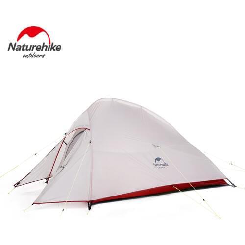 Naturehike Upgrade Cloudup 1 2 3 Person Silicone Coating Waterproof Backpacking Single Tents Ultralight Mountain Camping Tent