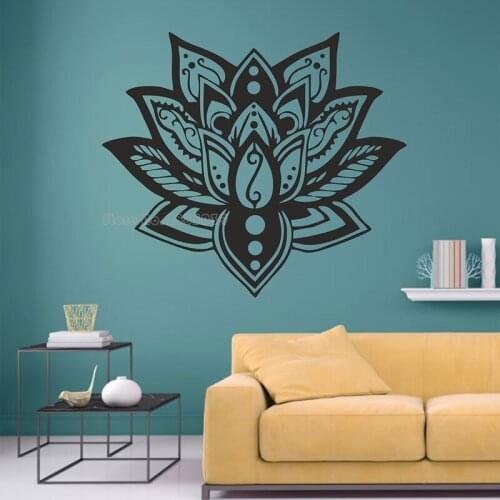 Bohemian Mandala Wall Decal Mandala Flower Art Vinyl Wall Stickers Bedroom Wall Art Boho Style Wallpaper Yoga Studio Decor LL936