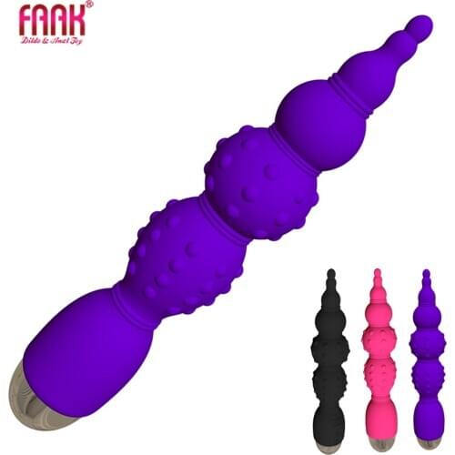 FAAK Beads Vibrators Bumpy Anal Massage Female Masturbate Vagina Stimulate Couples Flirting Sex Toys For Women Man Adult Product