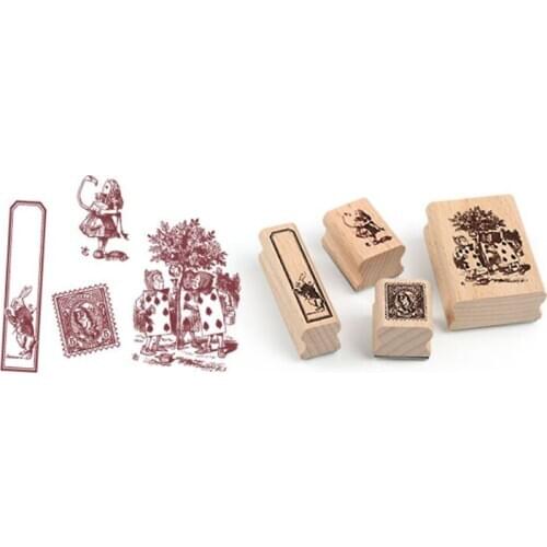 Vintage Decoration Stamp Set DIY wooden rubber stamps for scrapbooking standard 54DA