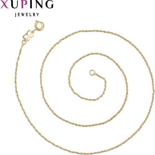 Xuping Fashion Necklace Popular Style Gold Color Plated Necklace For Women Long Necklace Jewelry 41915