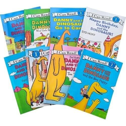 "I Can Read" Danny and The Dinosaur Series Children English Picture Reading Books Educational storybook for baby bedtime reading