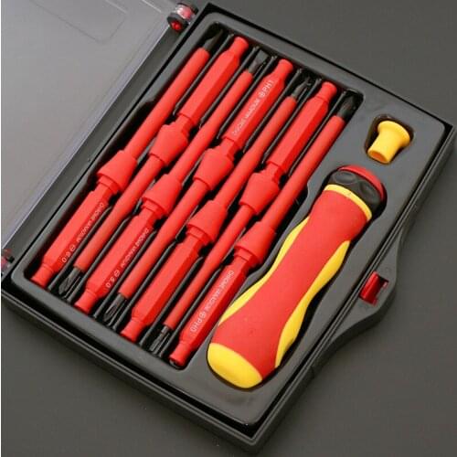 ZK30 Insulated Screwdriver Screw Driver Bit Magnetic Phillips Slotted Screwdrivers Screw Outdoor tools For Electrician Hand Tool