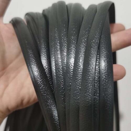 10 Meters Embossed Black PE Flat Synthetic Rattan Handmade Weaving Plastic Cane Material Outdoor Table Chair Basket Component