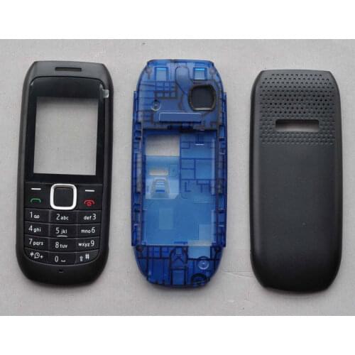 BINYEAE New Full Housing Case Cover Facing Front Frame With Key Board Display Glass+Middle Frame+Back Cover For Nokia 1616