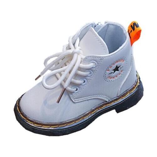 Girls boots 2021 spring and autumn new Kids boots Martin boots for boys British style short boots wild fashion single boots