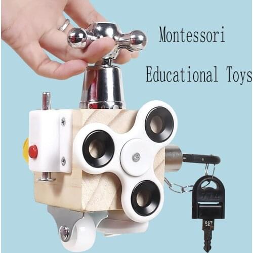 Montessori Childrens Busy Board Kids Hands-on Ability Training Lock Box Early Learning Busyboard Fidget Baby Educational Toys
