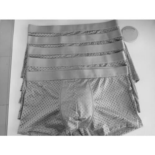 Mens Underwear Mesh Breathable And Comfortable Bright Muscle Pure Ice Silk Antibacterial Underwear