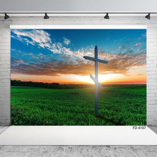 Photographic Backgrounds Grassland Cloud Computer Printed Backdrop for Children Baby Family Easter Party Photoshoot Photo Studio