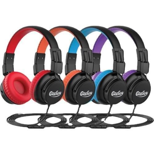 Headset Wired Headset E92v Collapsible with Controller Phone Childrens Music Online Class Learning Headset school supplies