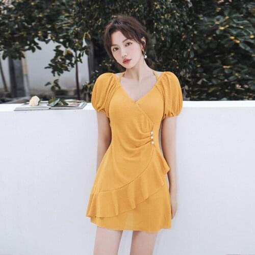 Swimwear Women Plus Size Ladies Retro Bikini Beach For Teens Bathing Suit One Piece Push Up Korean Swimsuit Female Womens