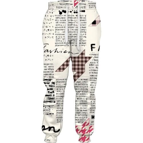 CLOOCL Fashion 3D Trousers Newspaper Design Jogging Pants Personality DIY Sweatpants Men For Women Harajuku Streetwear