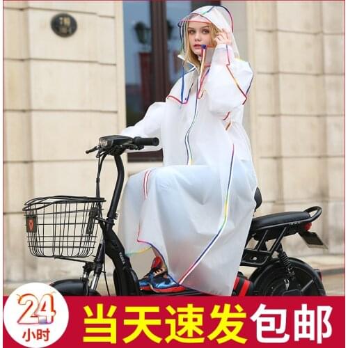 Fashion Adult Electric Bicycle Body Long Raincoat Outdoor Backpack For Men And Women Hiking Poncho Rainproof Large Size