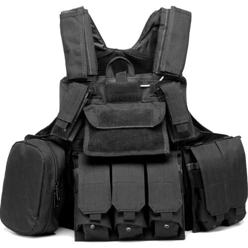 Mens Heavy Vest Molle Tactical Vest Airsoft Paintball Combat Vest Releasable Body Armor Plate Carrier Strike Vests with Pouches