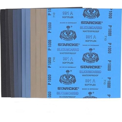 9"X11" Wet And Dry A4 Sandpaper 220-7000 Grit Thickness 0.05mm Silicon Carbide Waterproof Sandpaper Abrasive Polishing Tool