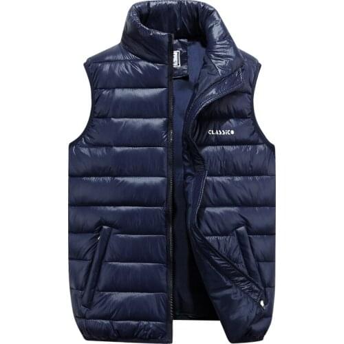 2018 New Arrival Brand Men Sleeveless Vest Jacket Winter Outwear Vest Male Slim Coats Vest Mens Windproof Warm Waistcoat Hot