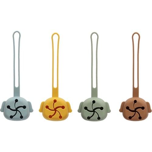 New Design Baby Pacifier Holder Cute Dog Shape Portable Nipple Case Food Grade Silicone Soother Container Box Nipple Storage Box