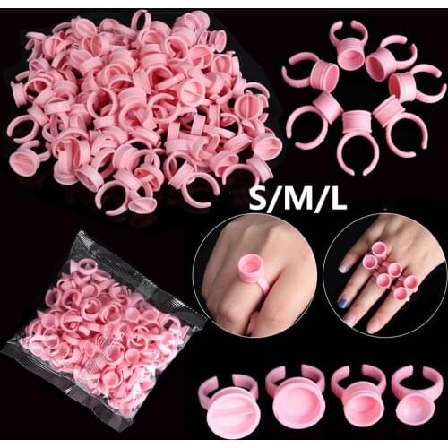 Disposable Silicone Container Pigment Ring Anel Batoque Supplies Tattoo Ink Cap for Pigment Cups Grafting Eyelash 500PCS/Lots
