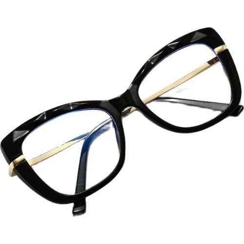 TR90 Eyeglass Frame Cat Eye Flat Lens Plain Anti Blue Light Frame Fashion Frame