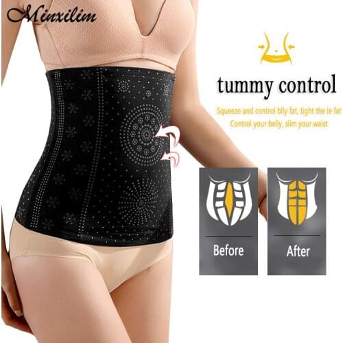Minxilim Waist Trainer Body Shaper Slimming Belt For Women Lose Weight Belly Tummy Fat Burner Suit For Fitness Waist Cincher