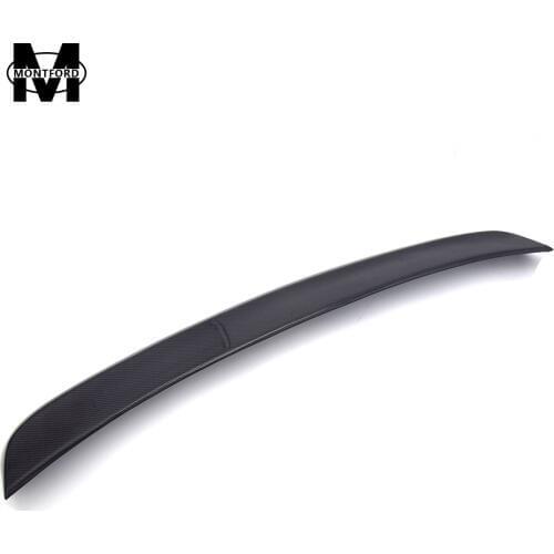 MONTFORD For Infiniti Q50 Q50S Spoiler 2014-2019Carbon Fiber Rear Roof Spoiler Tail Trunk Lid Wing Cover Trim Car Styling