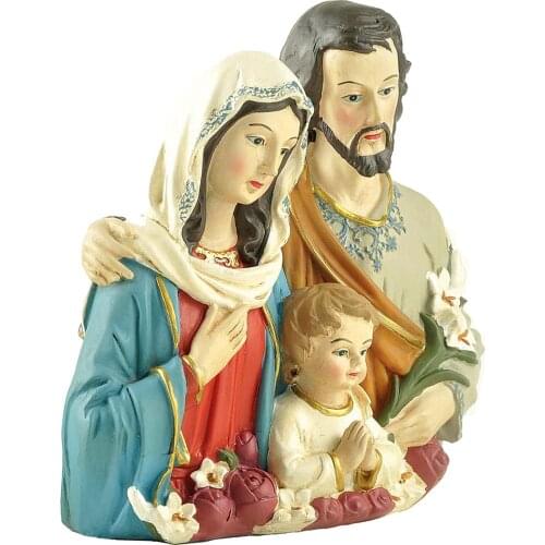 Holy Family Statue Catholic Religious Christmas Gift Mary Joseph Sculptures Figurines Bedside Tables Decor