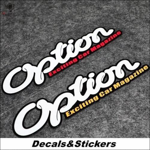 NO.L167 OPTION Exciting Car Magazine 3M Reflective Modified Stickers Car Glass Waterproof MOTO GP Decals Racing Motorcycle