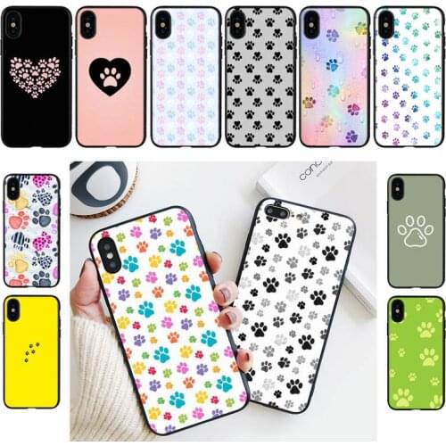 YNDFCNB dog footprint Paw Phone Case For iPhone 11 8 7 6 6S Plus X XS MAX 5 5S se 2020 11 12pro max iphone xr case