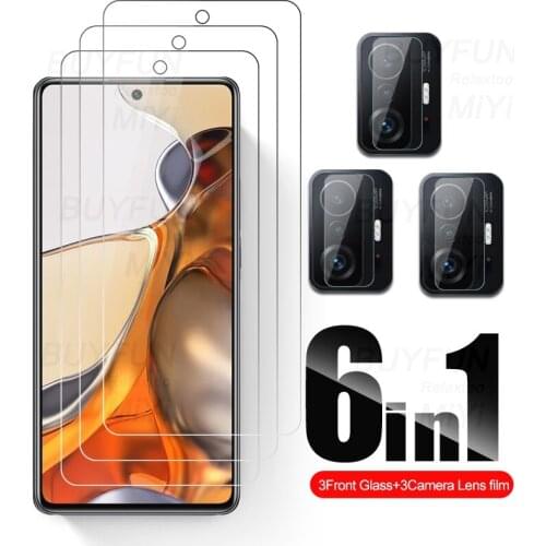 1To6 Protective Glass for Xiaomi 11T Pro 2021 Camera Lens Glass Xiaomi11T Xiomi Xaiomi Xiomi Mi11T Mi 11 T Pro 6.67'' Phone Film