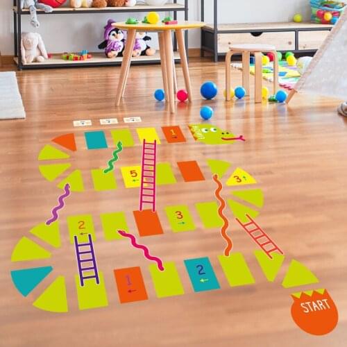 Greedy Snake Children Game Wall Sticker Baby Kids Room Decoration Wallpaper Floor Background Home Decor Ground Stickers