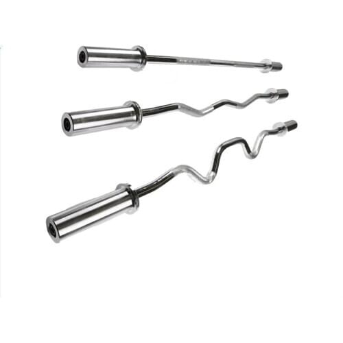 1.2 m Gym Home Fitness Straight Curved barbell Pole Solid Standard barbell Rod Weight Lifting barbell Dumbbell Bar